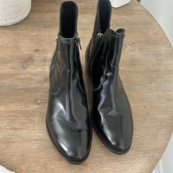 Seychelles Lucky Penny Patent Leather Booties Black Size 8 - Picture 7 of 16